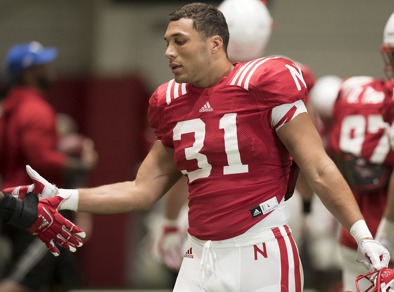 NU football practice, 8.7